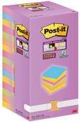 Post-it Super Sticky Notes Carnival Haftnotizen extrastark farbsortiert, 16 Blöcke (655-16SS-COL)