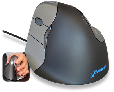 Evoluent VerticalMouse 4 Left Vertikale Maus USB Grau, Silber