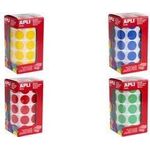 agipa apli Kids Sticker Creative "Rund", auf Rolle, grün aus Papier, nicht ablösbar, 59 Blatt, 30 Sticker pro Blatt - 1 Stück (4862)