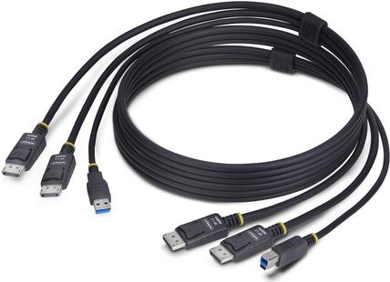StarTech.com 6ft (1.8m) Dual-DisplayPort and USB 5Gbps KVM Cable - Tastatur- / Video- / Maus- (KVM-) (DDU1226-KVM-CABLE)