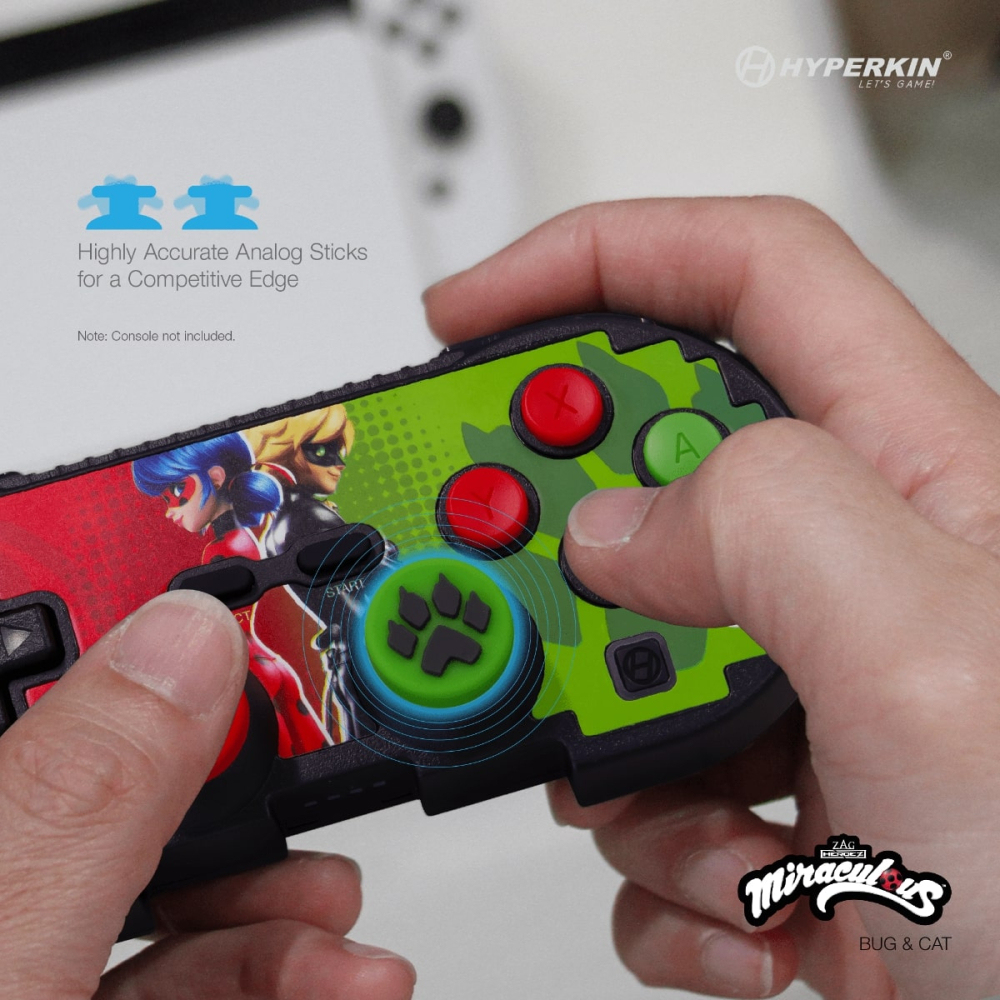 Hyperkin Pixel Art Miraculous Wireless bug&cat Gamepad Grün, Rot