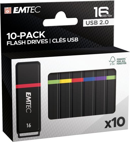 Emtec USB 2.0 K100 16GB P10 USB-Sticks 10 Stück (ECMMD16GK102P10)