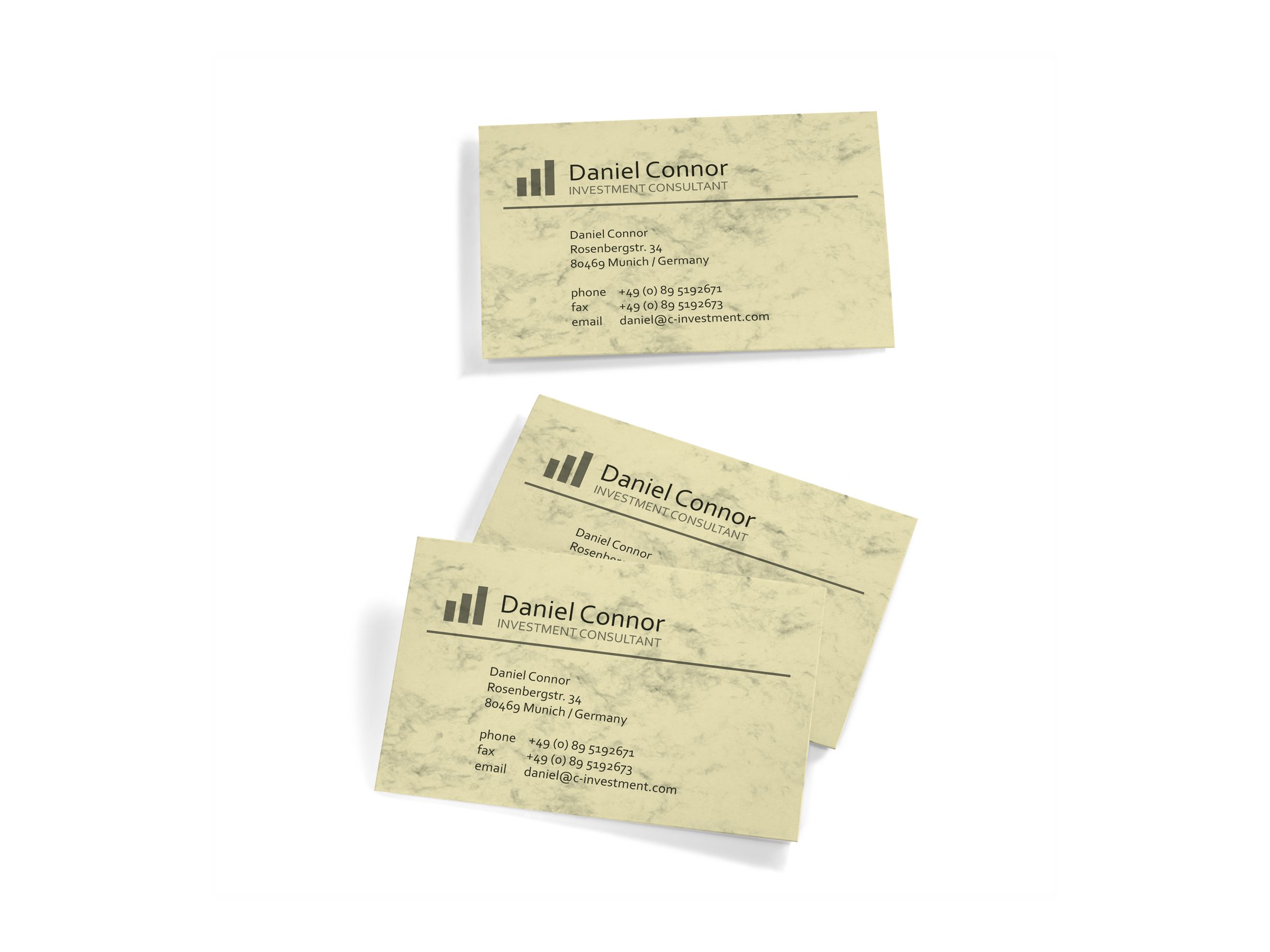 sigel Sigel Business Card 3C DP744 85 x 55 mm 225 g/m² Marble Beige