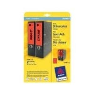 Avery L4766 - Rot - 61 x 192 mm 400 Stck. (100 Bogen x 4) Aktenetiketten - Avery L4766 - Rot - 61 x 192 mm 400 Stck. (100 Bogen x 4) Aktenetiketten