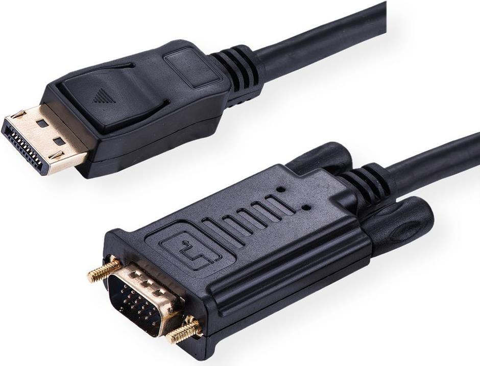Value 11.99.5804 DisplayPort-Kabel 5 m VGA (D-Sub) Schwarz (11.99.5804)