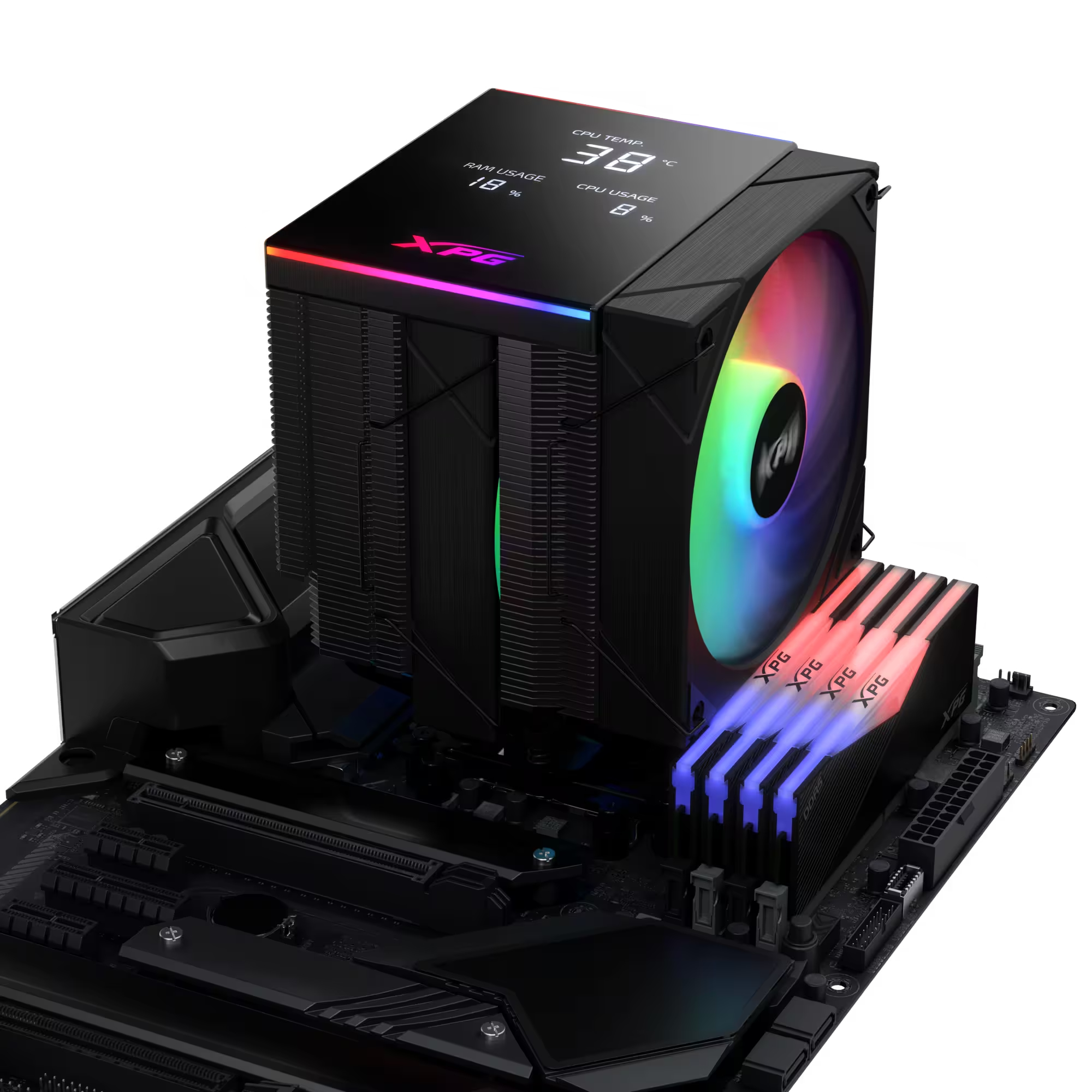 XPG MAESTRO PLUS 62DA 120 mm ARGB CPU-Kühler Schwarz