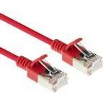 ACT Red 5 meter LSZH U/FTP CAT6A datacenter slimline patch cable snagless with RJ45 connectors (DC7505)