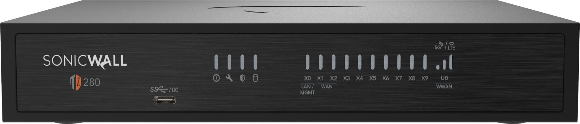 SonicWall TZ280 Gen 8 High Availability Firewall - 8x 1GbE, 2x 1G SFP, 2.5 Gbps Firewall Throughput