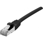 Patchkabel S/FTP, PiMF, Cat.6A (tiefgestellt), schwarz, 0,5 m 10-Gigabit-fähiges Patchkabel mit RohkabelCat.7 Rohkabel und besonders schmalem Knickschutz (858648)