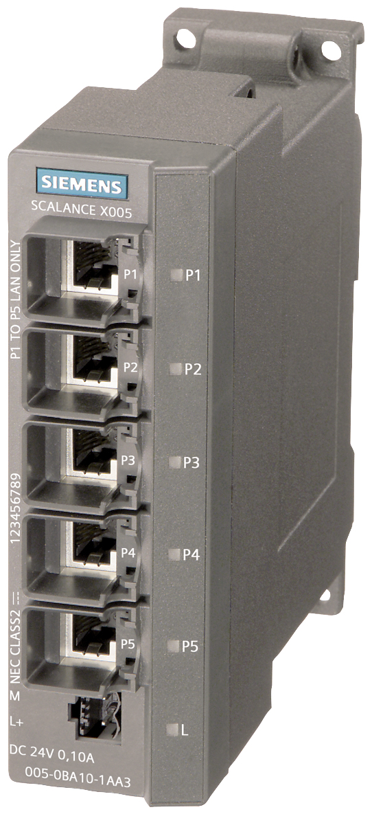 Siemens SCALANCE X005 IE Entry 8-Port RJ-45 Unmanaged Switch