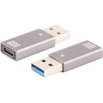 shiverpeaks ®-BASIC-S--Adapter USB A Stecker auf USB C Buchse, 3.1, 10Gbps, Metallauführung (BS14-05033)