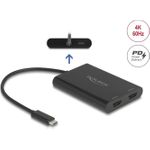 Delock Adapter USB Type-C zu 2 x HDMI 4K 60 Hz mit DisplayLink Grafik und (64309)