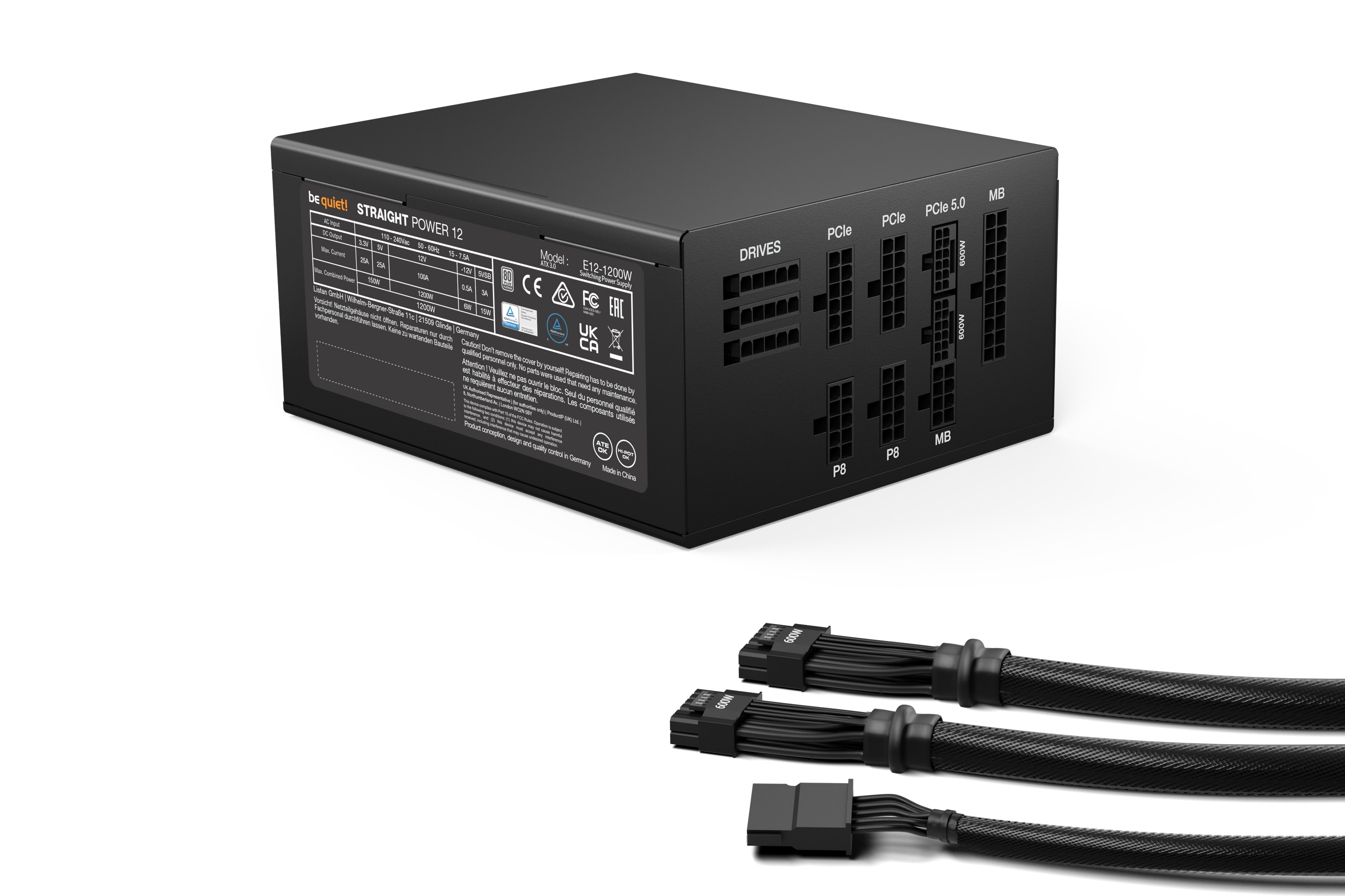 be quiet! Straight Power 12 Netzteil 1200 W ATX 3.0 80 PLUS Platinum Schwarz