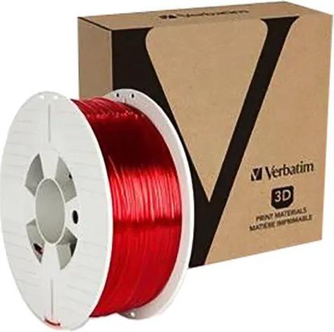 Verbatim PETG-Filament 1.75 mm 1 kg Durchsichtig Rot