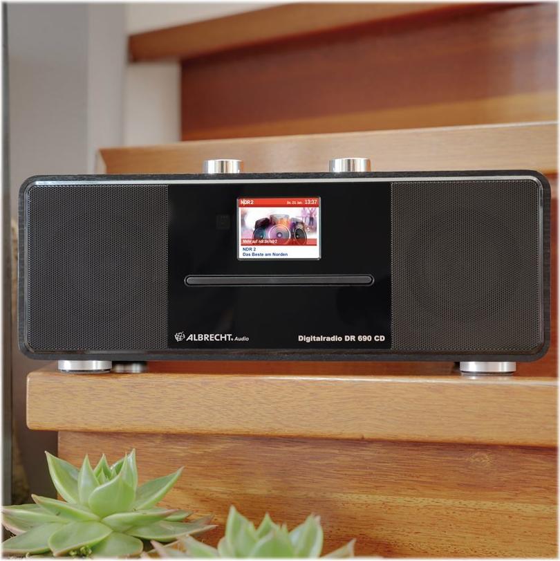 Albrecht DR 690 CD Hybridradio mit Bluetooth und CD-Player Schwarz