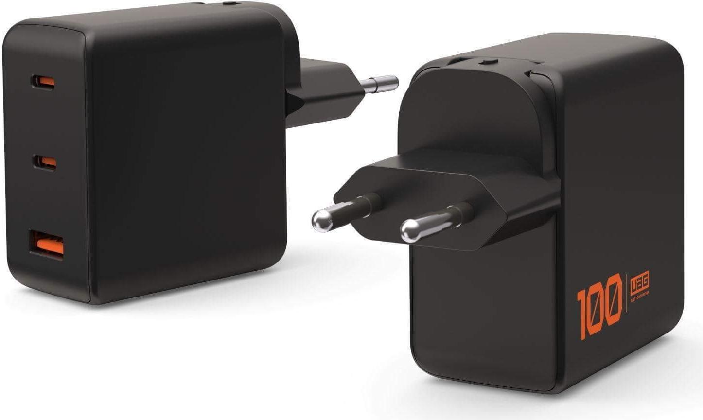 UAG Urban Armor Gear SRGE GaN Wand-Ladegerät | 100W | PD | 2x USB-C / 1x USB-A | schwarz | 9B443811V4040 (9B443811V4040)