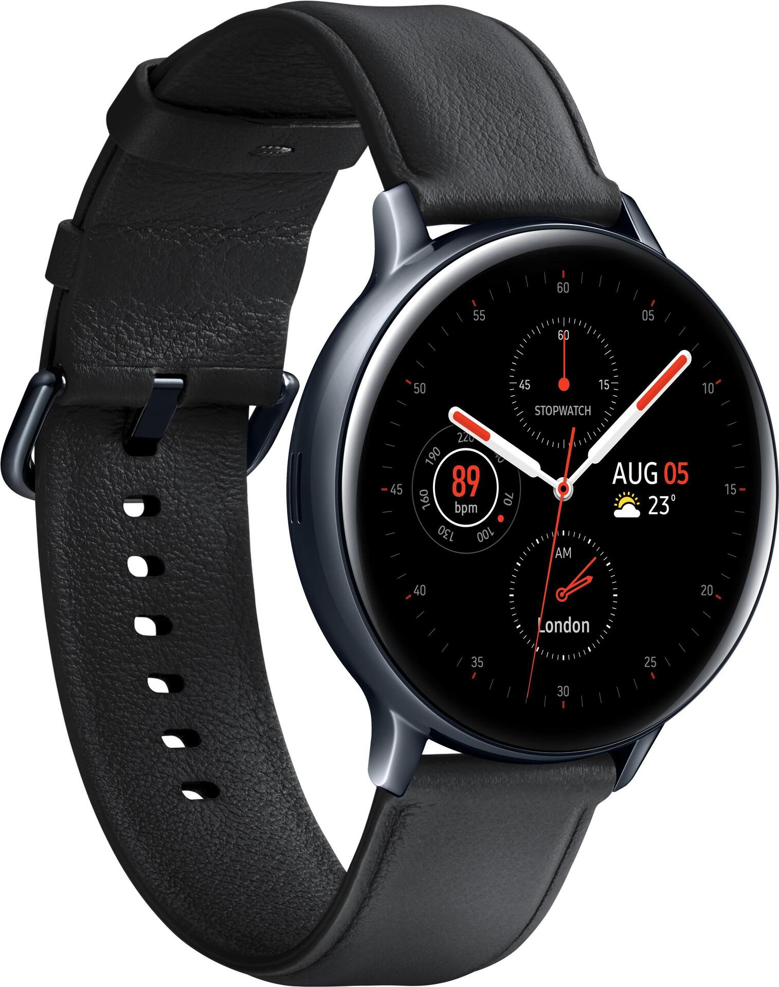 Samsung Galaxy Watch Active2 3,56 cm (1.4 Zoll) 44 mm SAMOLED Schwarz GPS (SM-R820NSKAPHN)