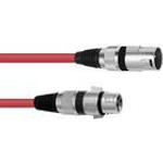 Omnitronic 30220903 XLR Verbindungskabel [1x XLR-Stecker 3 polig - 1x XLR-Buchse 3 polig] 3.00 m Rot (30220903)