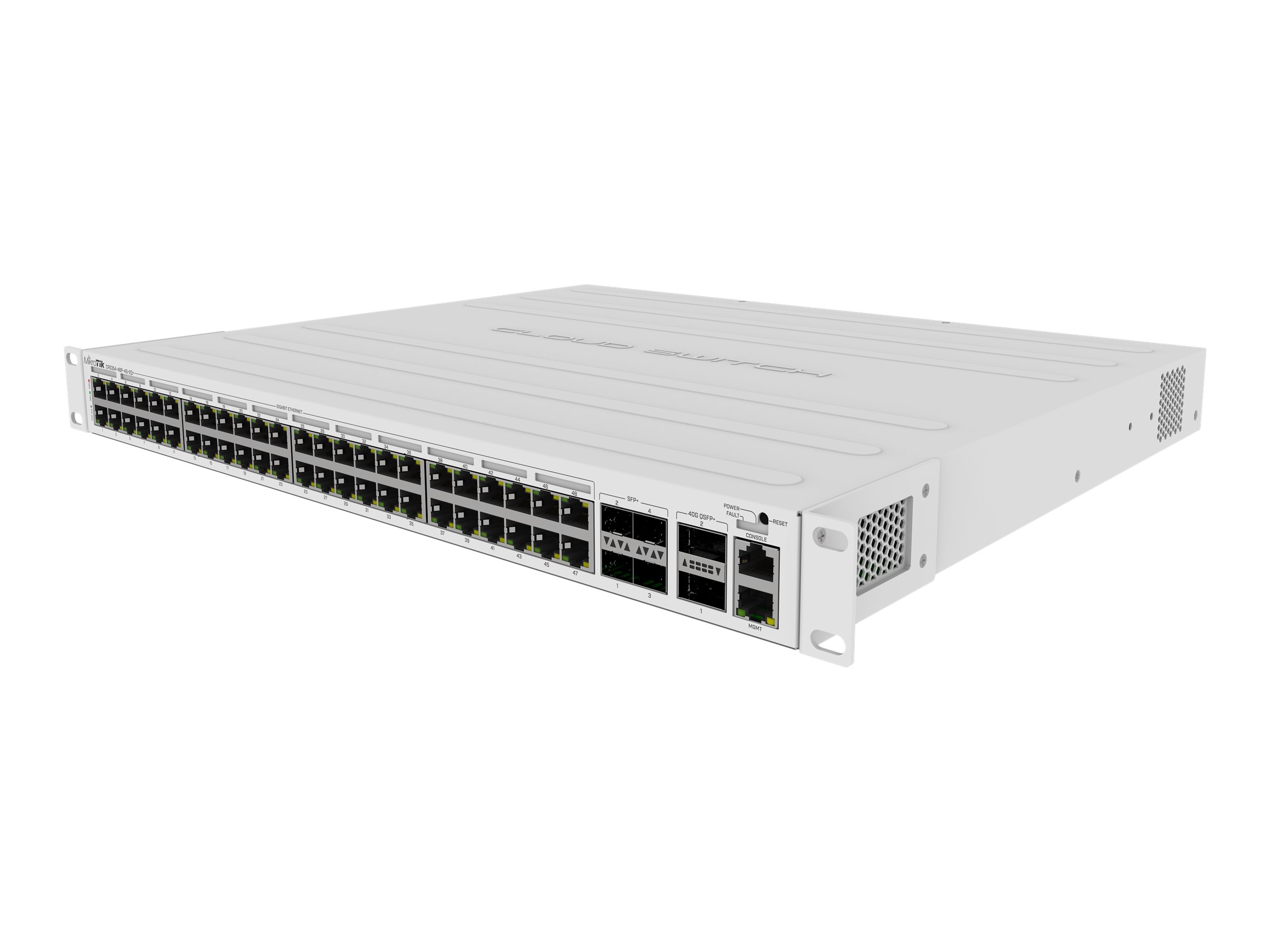 MikroTik CRS354-48P-4S+2Q+RM Managed Netzwerk-Switch L3 48x Gigabit PoE+ 4x 10G SFP+ 2x 40G QSFP+ Weiß