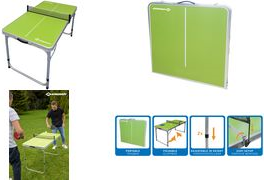 DONIC SCHILDKRÖT Tischtennis-Platte MIDI, tragbar, grün Spielfläche: 1.200 x 600 mm, Tischöhe: 700 mm, inkl. - 1 Stück (838580)