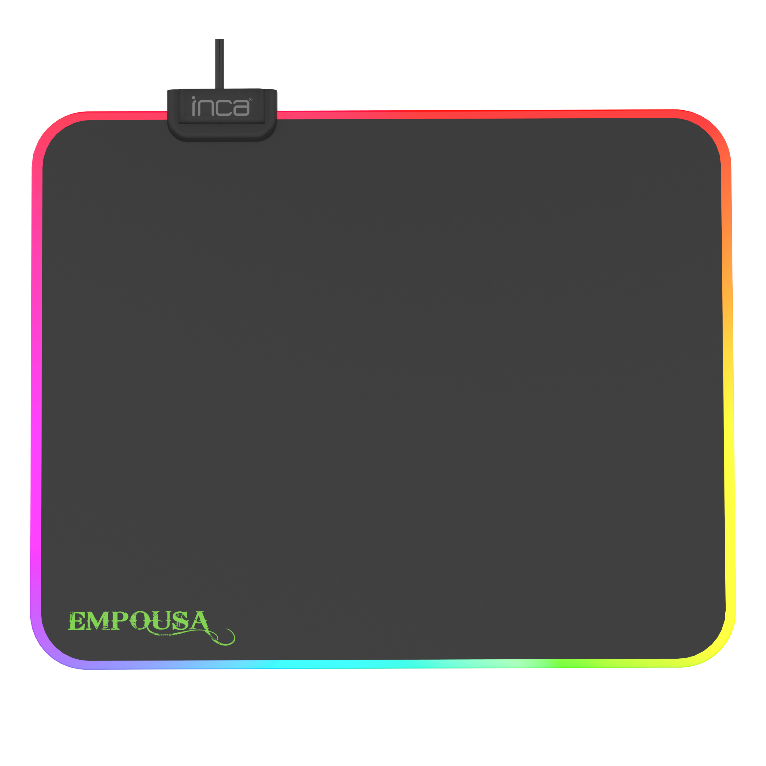 INCA Gaming Mauspad IMP-024 RGB 7 LED 320 x 270 x 3 mm Schwarz