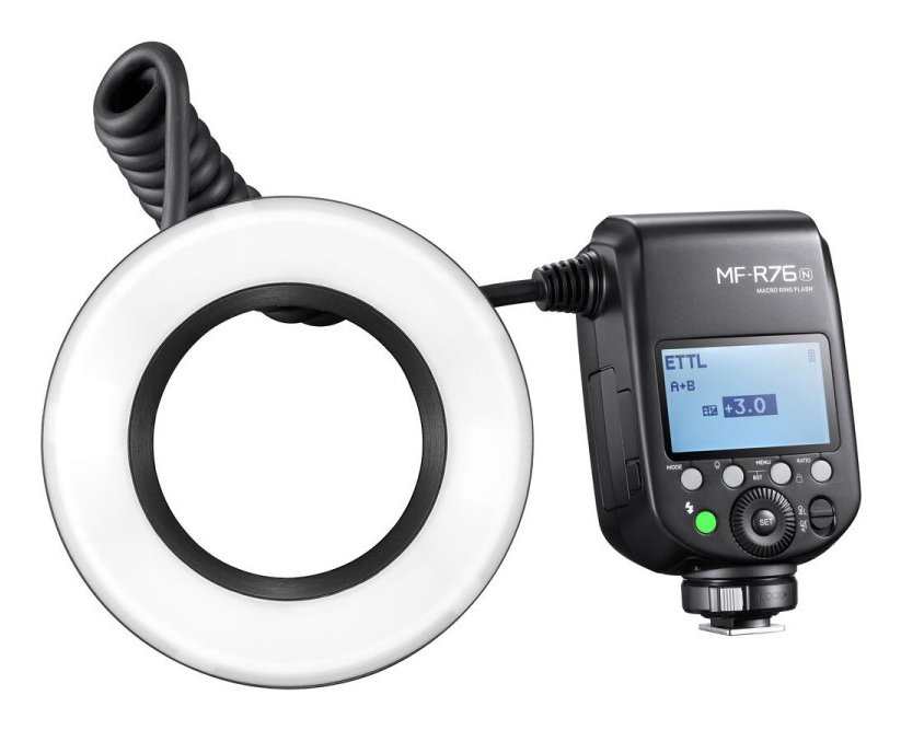 Godox MF-R76N TTL Makro-Ringblitz für Nikon Schwarz
