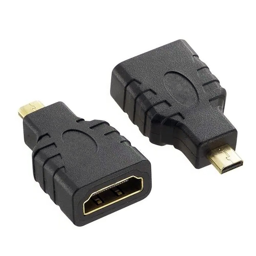 Techly HDMI Adapter Micro HDMI D Stecker auf HDMI A Buchse Schwarz