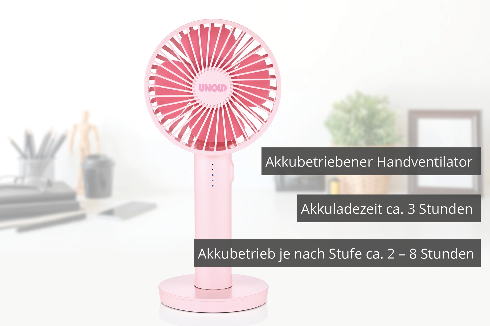 Unold Breezy II Handventilator 10 cm Pink