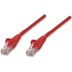 Intellinet Network Patch Cable, Cat5e, 1,5m, Red, CCA, U/UTP, PVC, RJ45, Gold Plated Contacts, Snagless, Booted, Lifetime Warranty, Polybag (338394)
