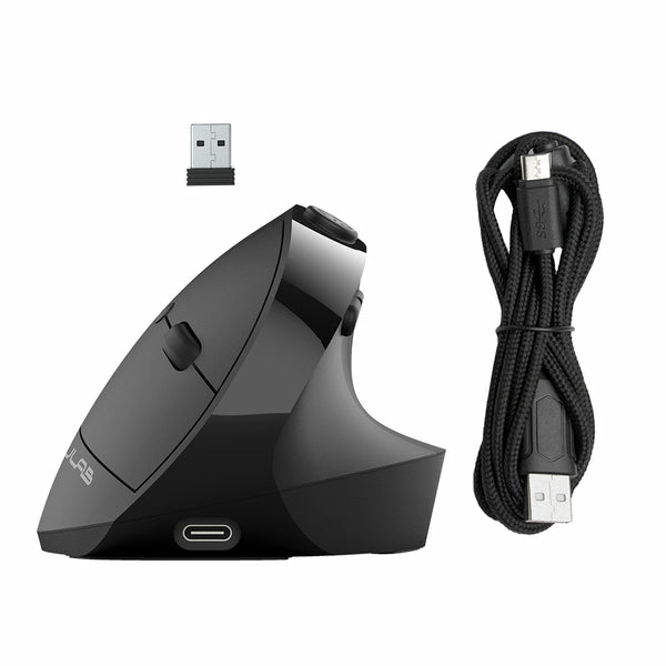JLab JBuds JBUDS ERGONOMIC Ergonomische Maus RF Wireless + Bluetooth Schwarz