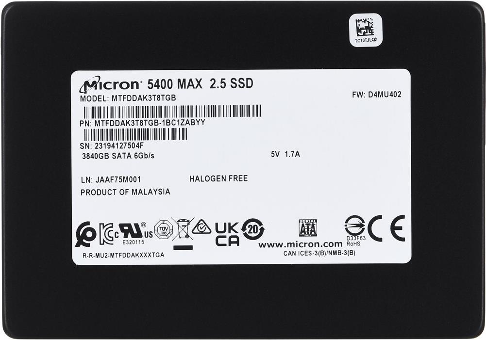 Micron 5400 MAX 3840 GB 2.5" SSD Serial ATA III