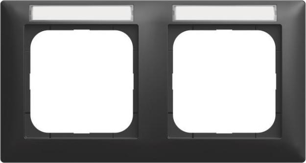 BUSCH JAEGER BJ 1732 NS-915 Abdeckrahmen mit Sichtfenster waagerecht 2-fach (2CKA001754A4945)