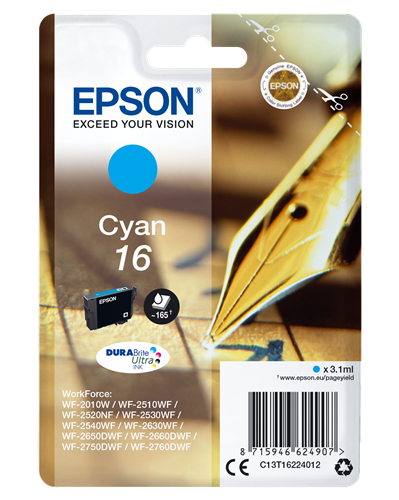 Epson 16 Cyan Tintenpatrone (C13T16224012)