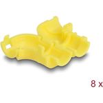 Delock Kabel Clips zum Abwinkeln 8 Stück gelb (88123)