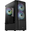 AeroCool Quantum Mesh - MDT - ATX - Seitenteil mit Fenster (gehärtetes Glas) - no power supply (ATX) - Schwarz - USB/Audio (ACCM-PV31133.11)