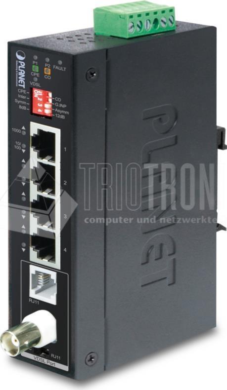 PLANET IP30 Industrial Gigabit Ethern Netzwerksender & -empfänger Blau (IVC-234GT)