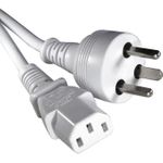 ROLINE 30.08.9030 Stromkabel Weiß 6 m DK-EDB C13-Koppler (30.08.9030)