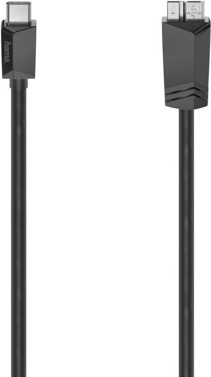 Hama USB-C-Kabel, USB-C-Stecker - Micro-USB-St., USB 3.2 Gen1, 5 Gbit/s, 0,25 m (00200654)