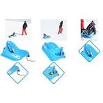 EDA Kleinkinder-Schlitten Bobee Bob, Kunststoff, blau leichte Bauweise, Handbreme an beiden Seiten, Sitzfläche - 1 Stück (10765 B.SU/SK S)