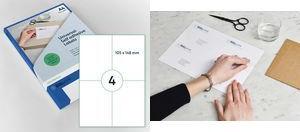 rillprint Universal-Etiketten, 210 x 148 mm, weiß selbstklebend, für Inkjet-, Laser-, Farblaserdrucker & - 1 Stück (R88923)