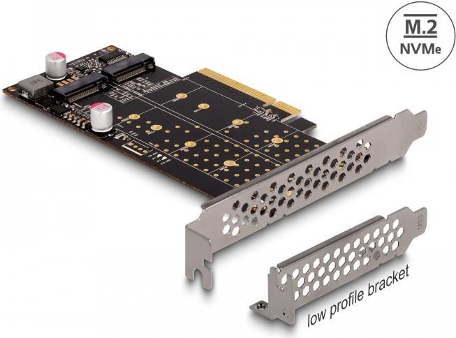 Delock PCI Express x8 Karte zu 2 x intern NVMe M.2 Key M (89837)