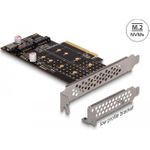 Delock PCI Express x8 Karte zu 2 x intern NVMe M.2 Key M (89837)