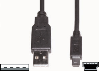 e+p CC 534. Kabellänge: 1,5 m, Anschluss 1: USB A, Anschluss 2: Mini-USB A, Steckerverbindergeschlecht: Männlich/Männlich, Produktfarbe: Schwarz (CC 534)