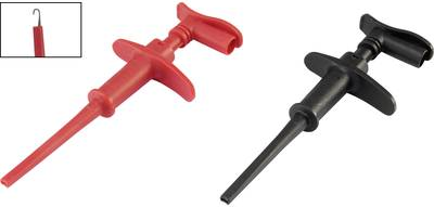 VOLTCRAFT Abgriffklemme Stecker 4 mm CAT III 1000 V, CAT IV 600 V Schwarz/Rot MSK-118 (VC-8371755)