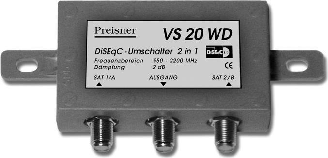 Televes VS20WD Cable combiner Grau Kabelspalter oder -kombinator (VS20WD)