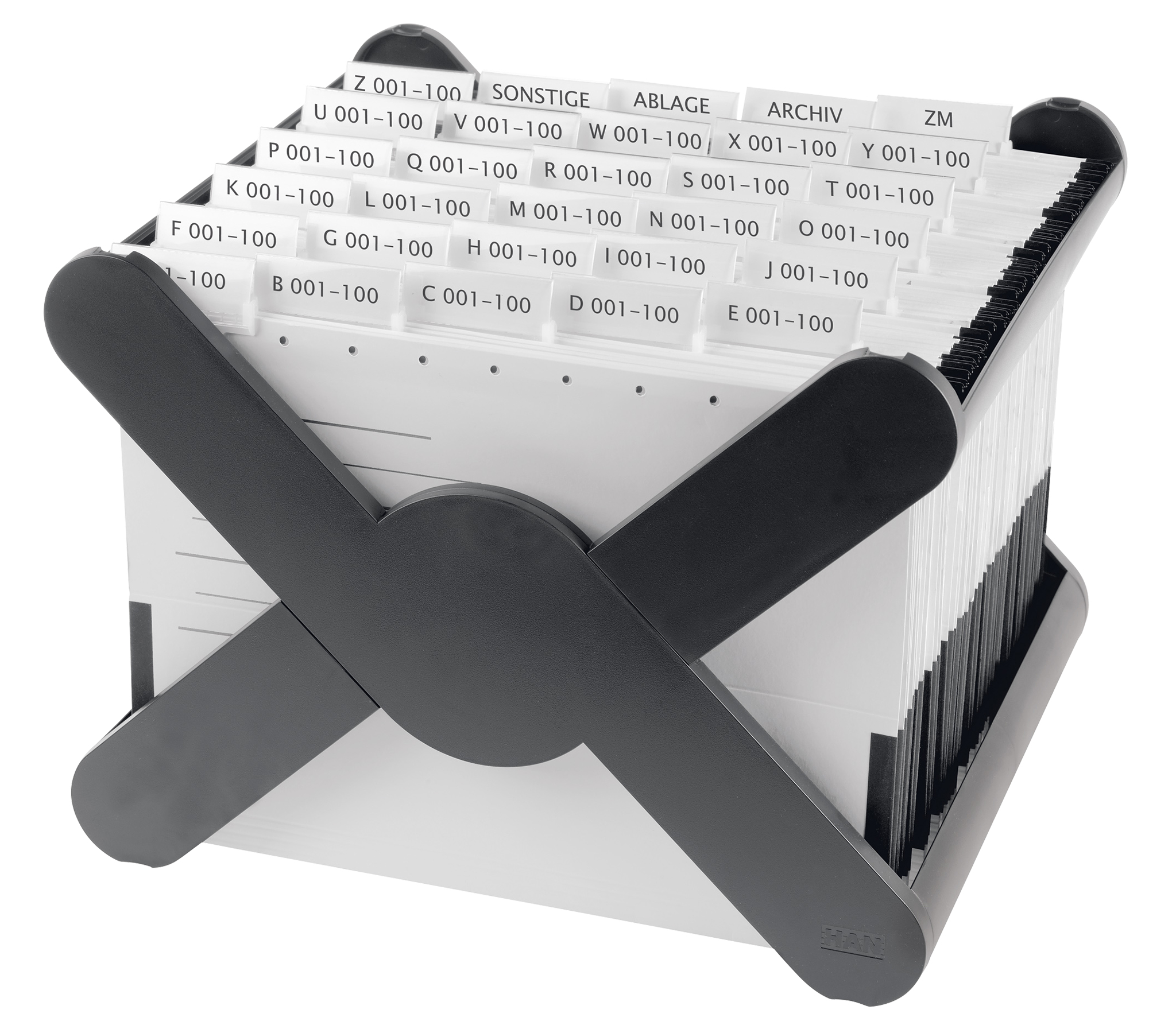 HAN Hängeregistraturkorb X-CROSS KARMA ohne Mappen 190718-13D Schwarz