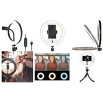 LogiLink Smartphone-Ringlicht, Durchmesser: 200 mm für Smartphone von 10,16 cm (AA0151)