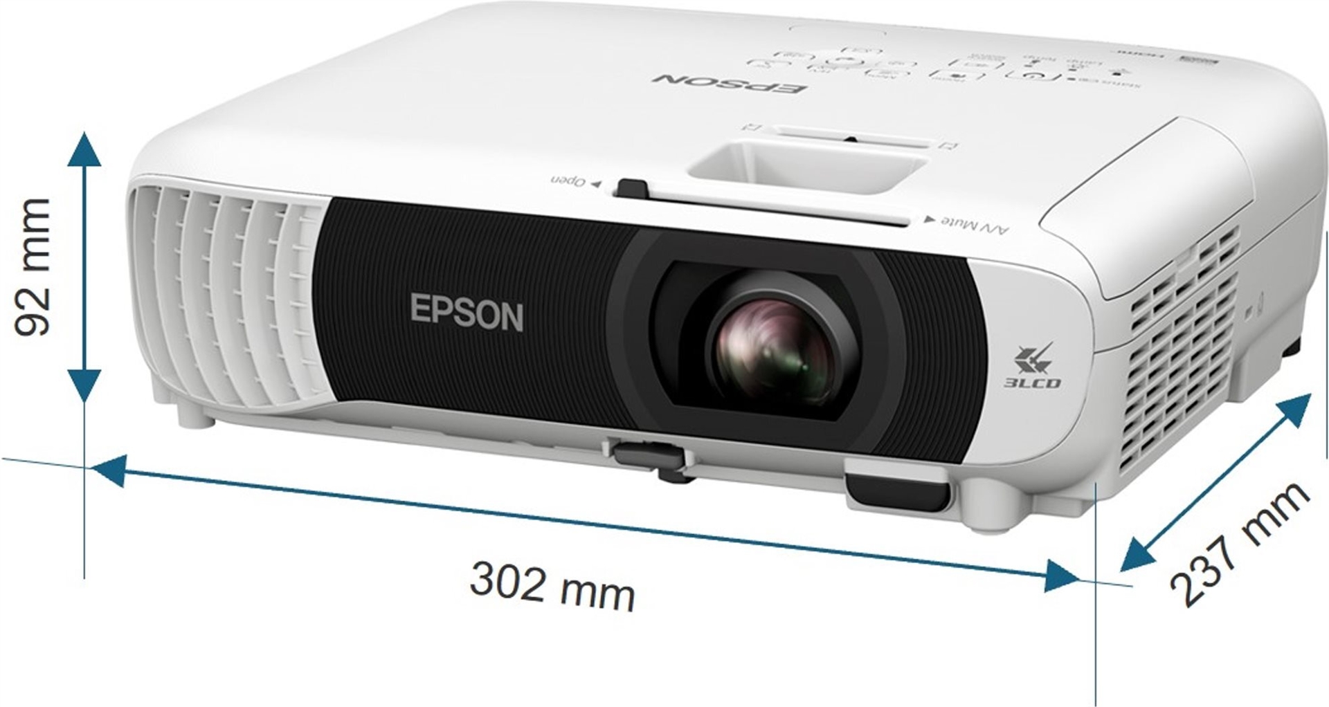 Epson EB-W55 3LCD-Projektor 4000 lm WXGA Tragbar Weiß