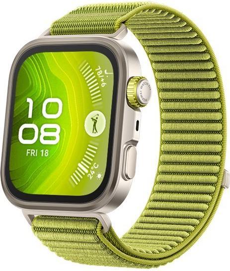 Huawei Watch Fit 4 Pro Smartwatch Titanium Green Nylon-Armband 1,82" AMOLED GPS (6942103155062) (geöffnet)