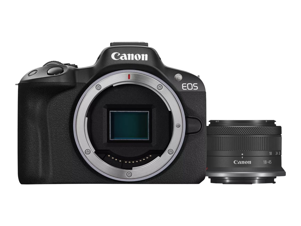 Canon EOS R50 Kit mit RF-S 18-45mm F4.5-6.3 IS STM 24,2 MP 4K Ultra HD Schwarz